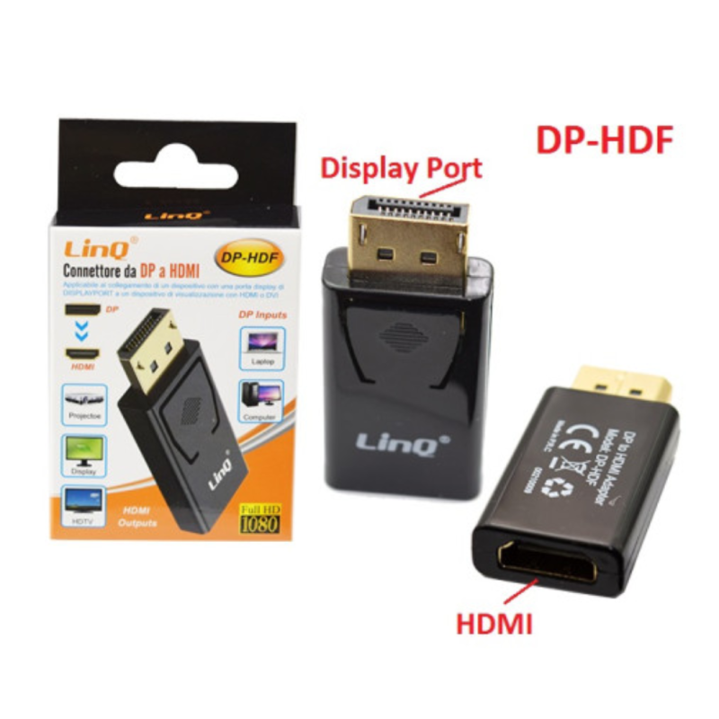Adaptateur DP Vers HDMI LinQ DP-HDF — LinQ · Smarty Paris 18e